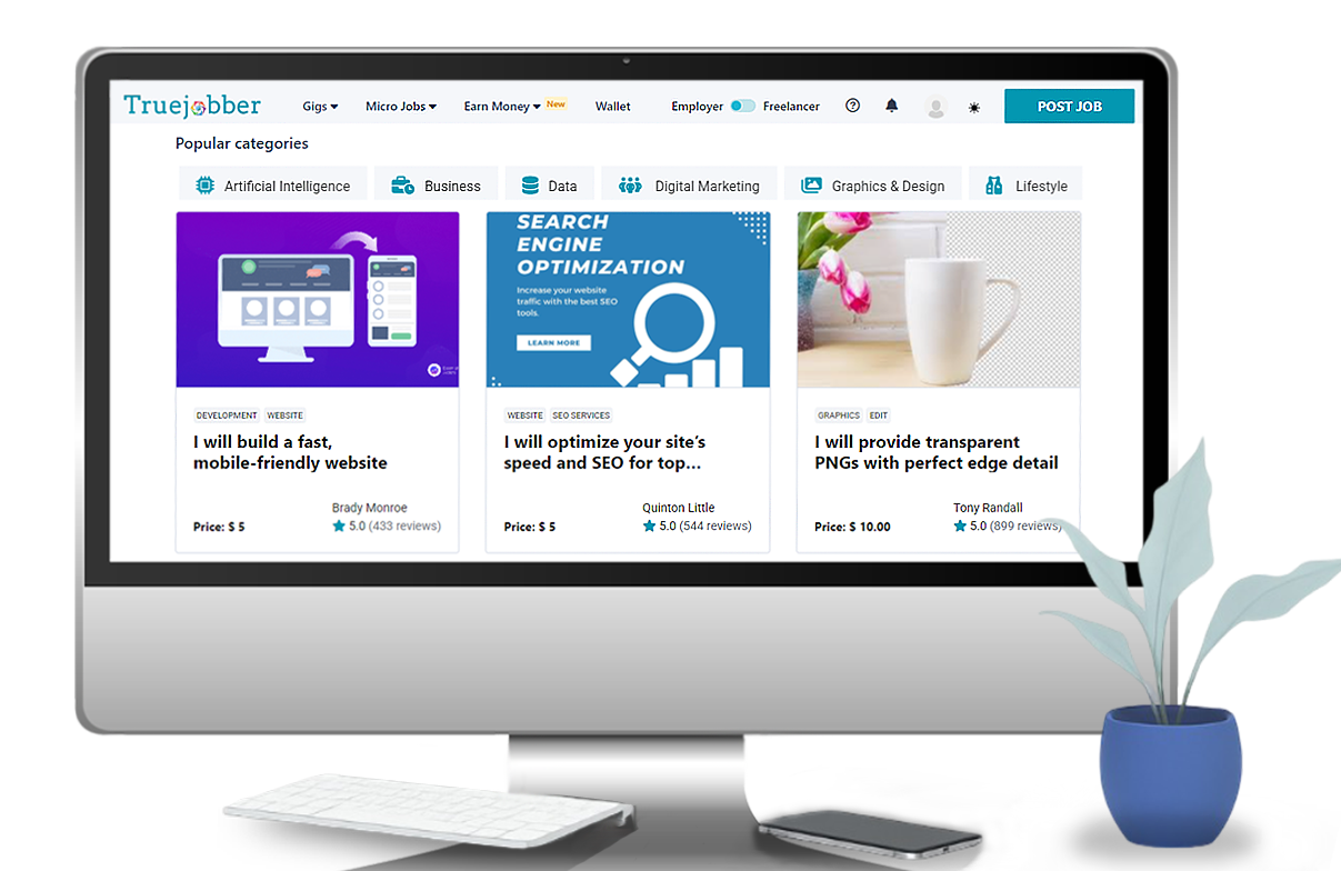 Gigs dashboard preview